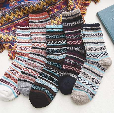 Lydia | Wool Blend Sock Set (5 Pairs)