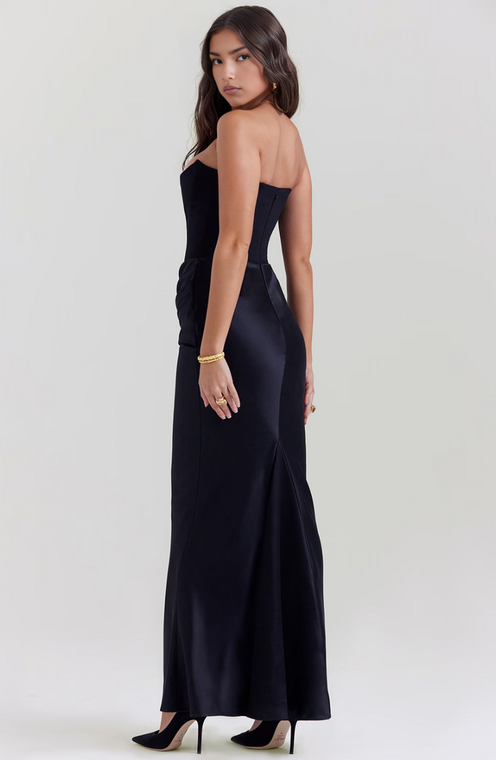 Madilyn | Strapless Satin Dress