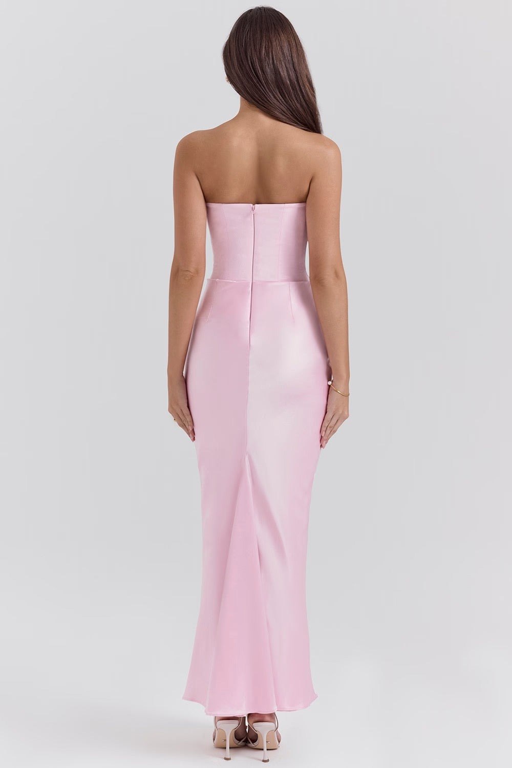 Madilyn | Strapless Satin Dress