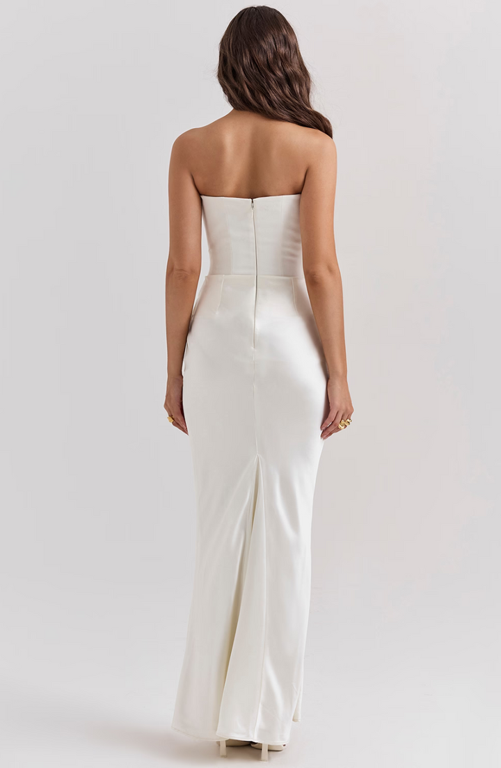 Madilyn | Strapless Satin Dress